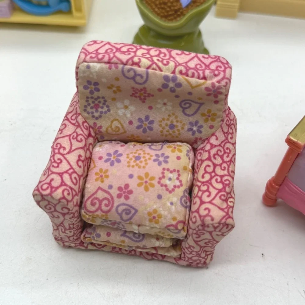 Fisher Price Loving Family Dollhouse Furniture Lot Fireplace Bed Bassinet